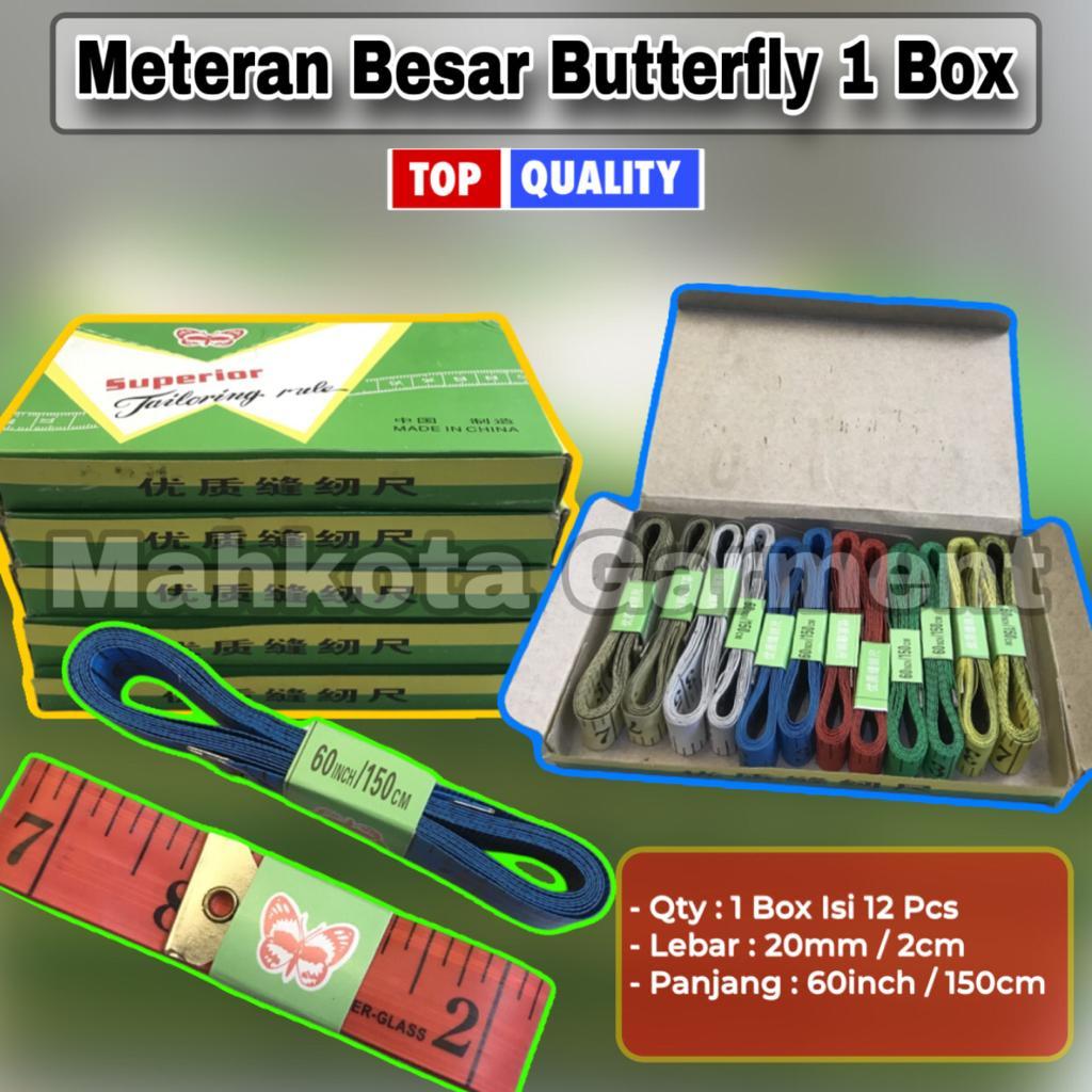 1 Box | Meteran BESAR Kain bahan Baju Badan 150cm / 60 inch Butterfly | Meteran Pola | Meteran Jahit