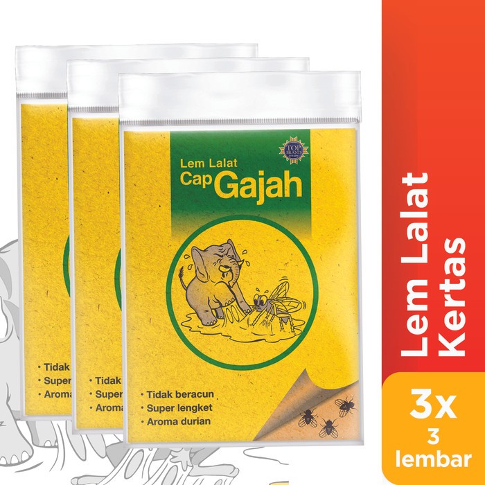 Cap Gajah Lem Lalat Kertas Lem Stik