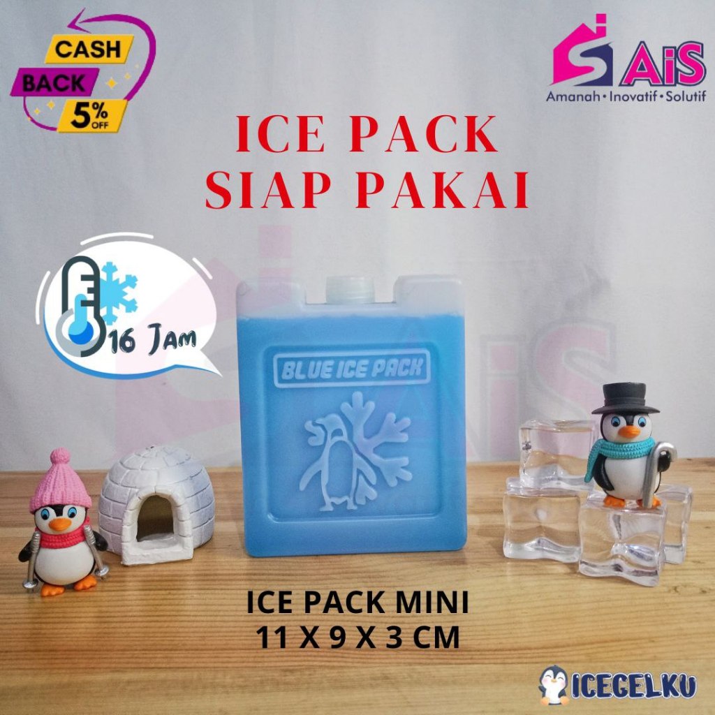 ICEGELKU ICE PACK MINI 11x9cm  ICE PACK SIAP PAKAI ICE GEL PACK KOTAK BLUE PACK ICEPACK COOLER BOX I