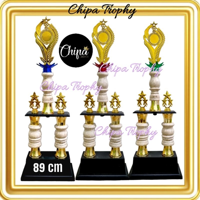 PIALA KAKI 2 MARMER / TROPHY PILAR  MURAH TINGGI