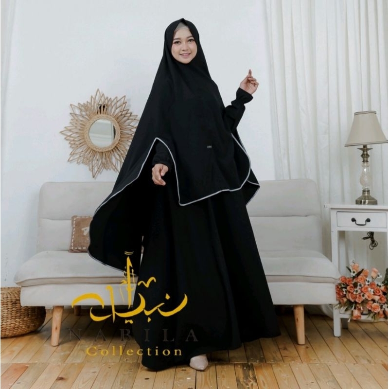 { H. E. A 2 }  GAMIS SABRINA SYAR'I 3 IN 1.FASHION MUSLIM GAMIS SYAR'I SET KHIMAR CADSAR REALPICT 10