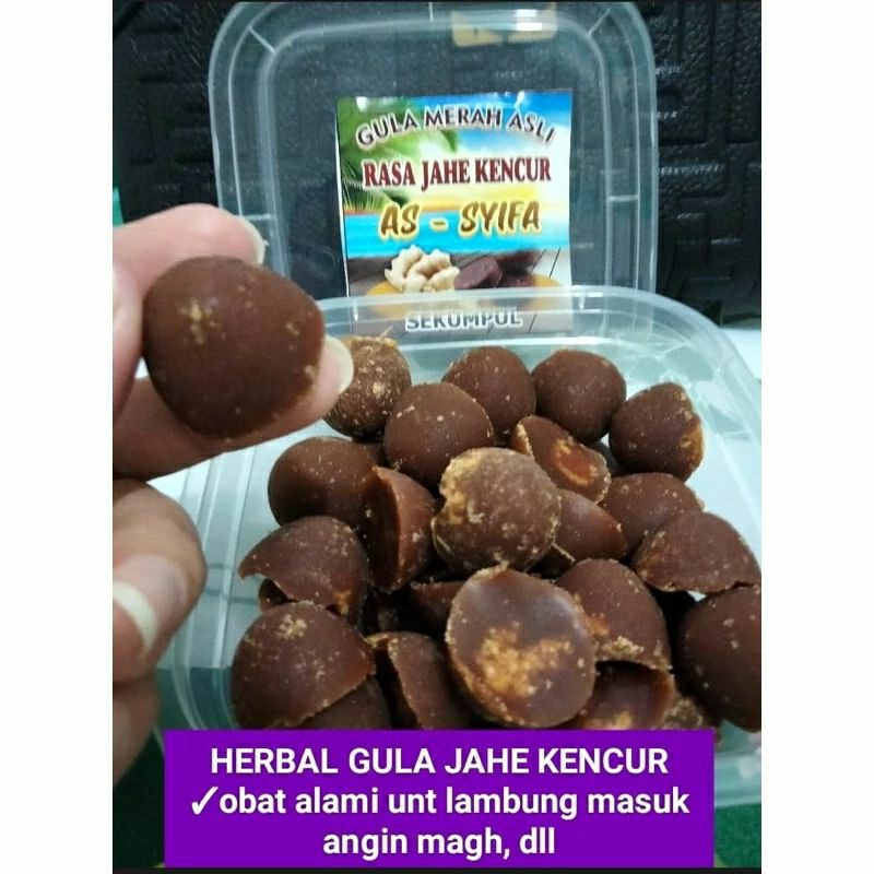 

Gula Merah Asli Rasa Jahe Kencur as-syifa / Gula aren jahe kencur