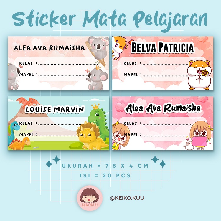 

STICKER BUKU PELARAJAN WATERPROOF | STIKER MAPEL | CUSTOM NAMA | STIKER SEKOLAH