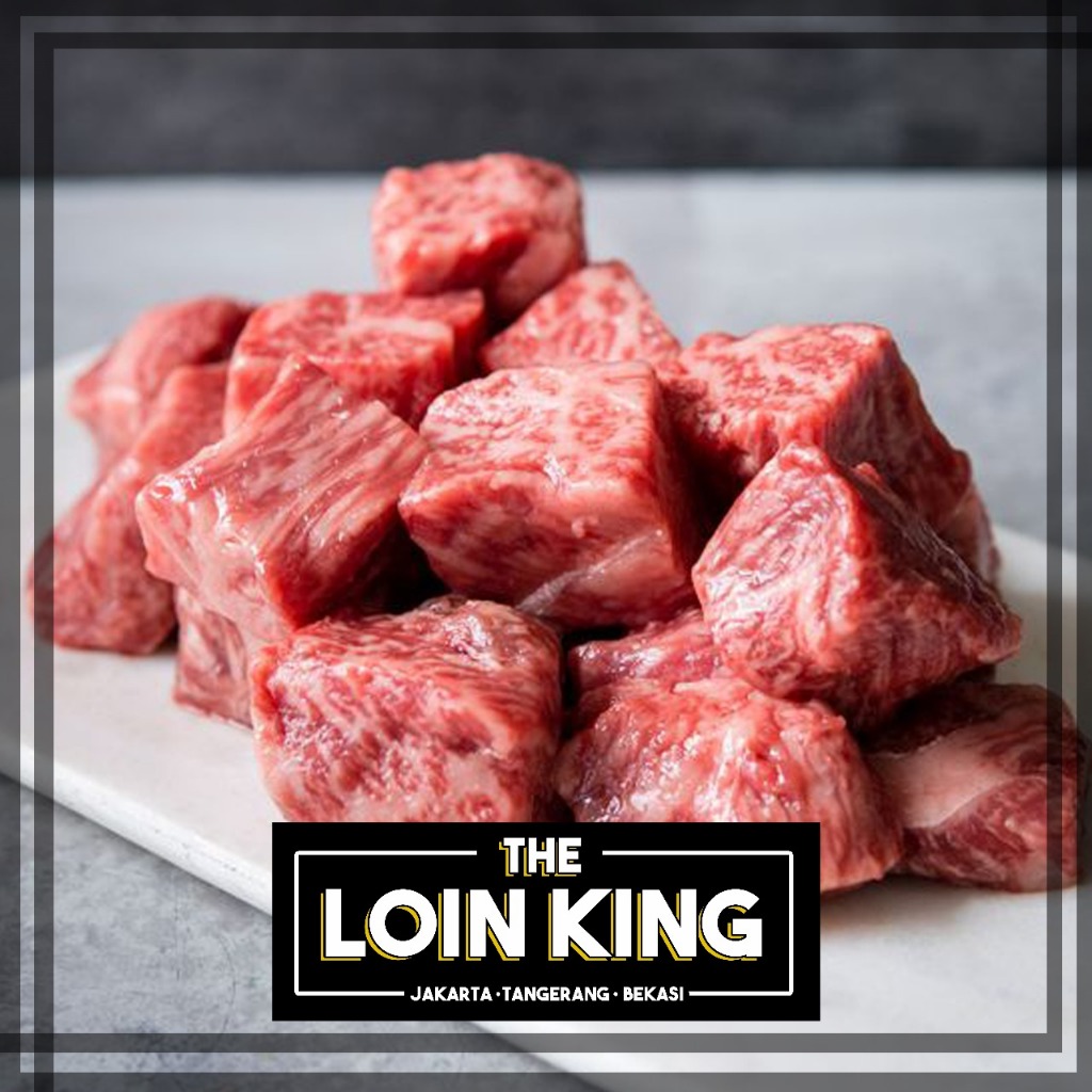 

Daging Sapi Saikoro Beef Wagyu Mess Meltik Cubes 250gr Meltique Meat Import