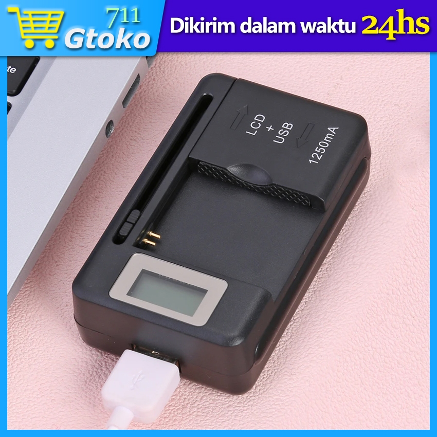 Universal Charger Kodok Baterai Handphone HP Kamera LCD Display USB Fast Charging Dekstop