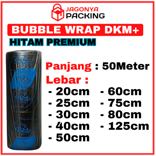 

Bubble Wrap HITAM DKM 50Meter Bubblewrap DKM PLUS PREMIUM/ ROLL