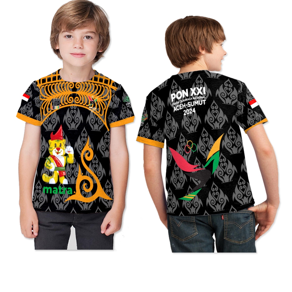 Baju anak baju pon xxi aceh sumut / baju kaos anak baju pon aceh fullprint