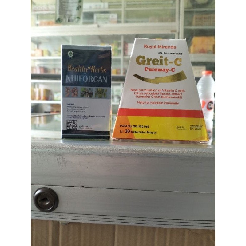 PAKET HEMAT KANKER (1botol(60)nhiforcan dan 1botol(30)greit c)