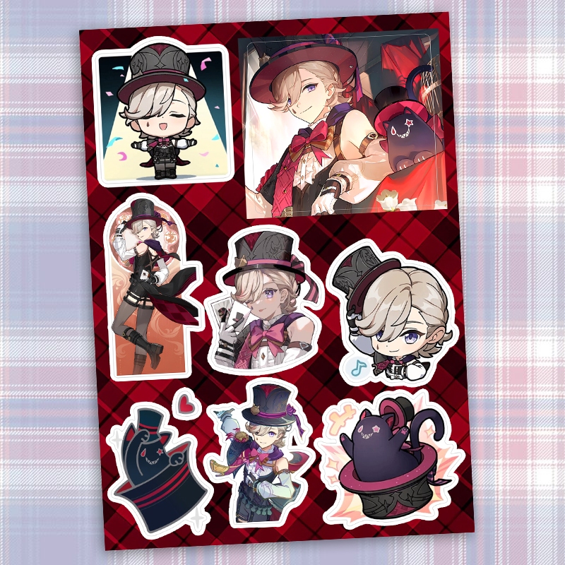 

LYNEY Fontaine Sticker Genshin Impact Waterproof Stickers Magician Pyro