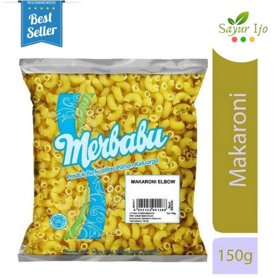 

MERBABU Makaroni Elbow 150 Gram / Pack Pasta Macaroni Kering Instant