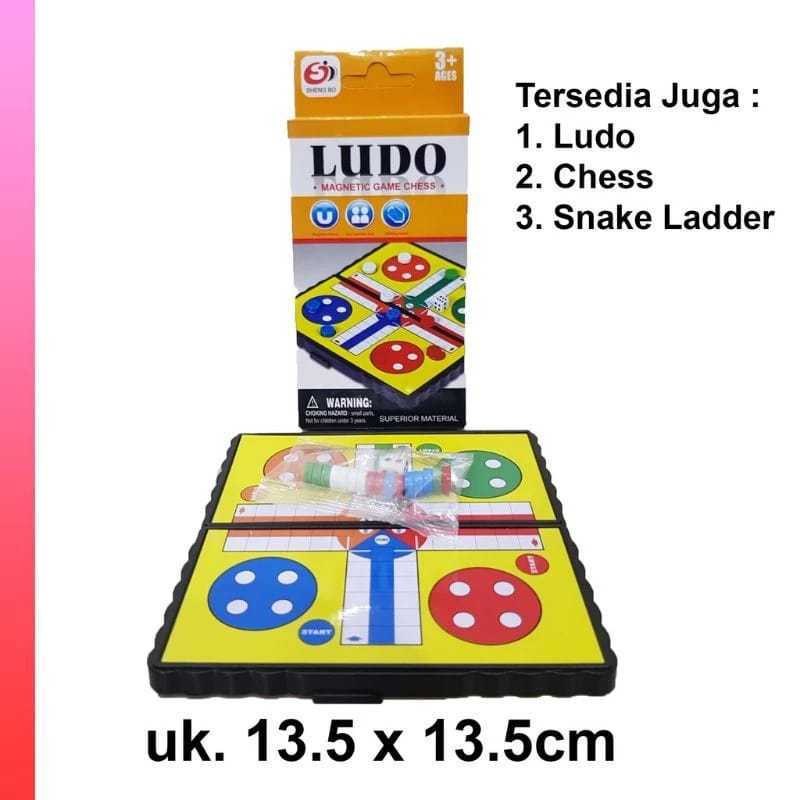 Mainan Edukasi Anak LUDO Magnet Mini / Catur Magnet Mini / Ular Tangga