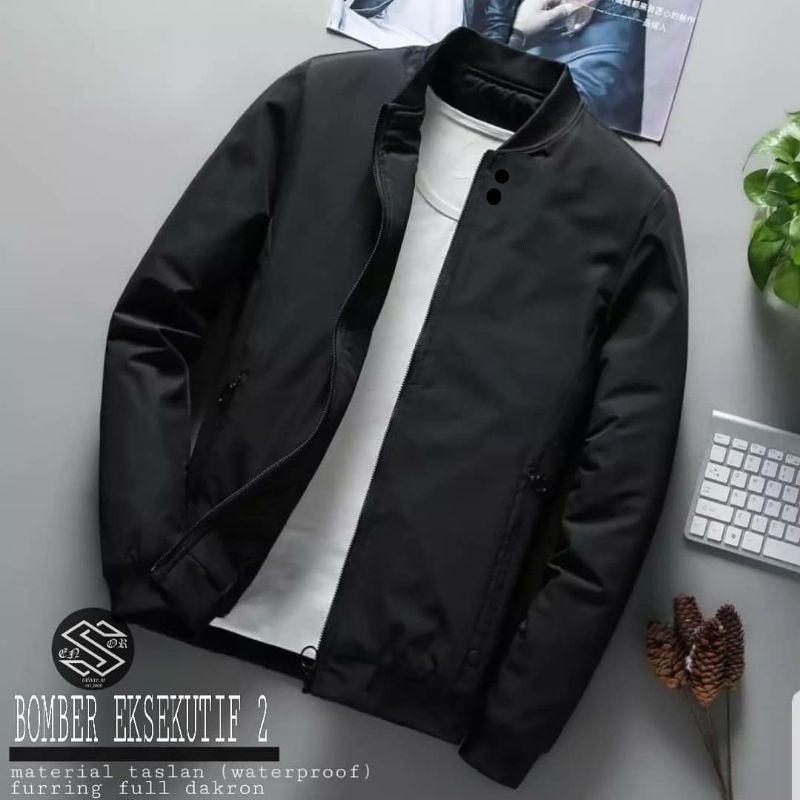 Jaket Pria Bomber Kancing Pria Tebal Dan Keren