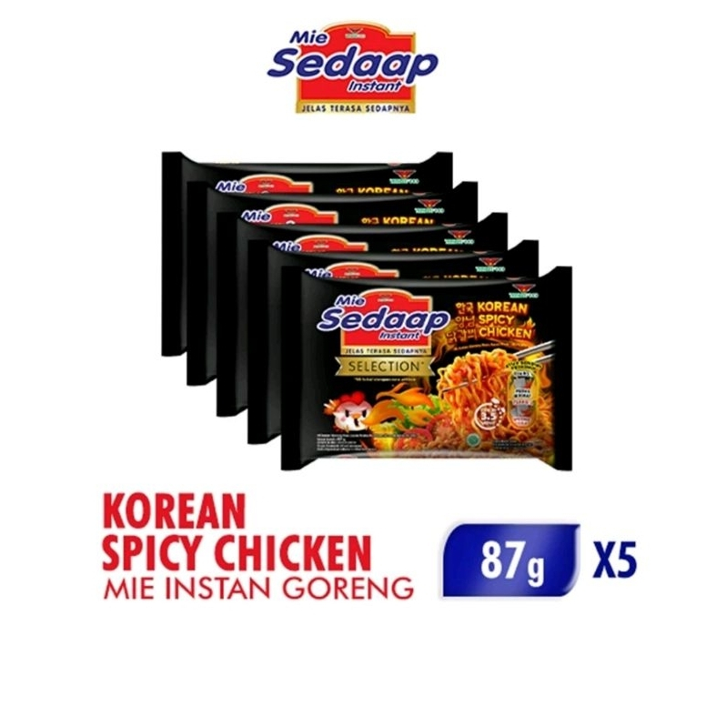 

Mie Goreng Sedaap Korean Spicy Chicken isi 5 pcs
