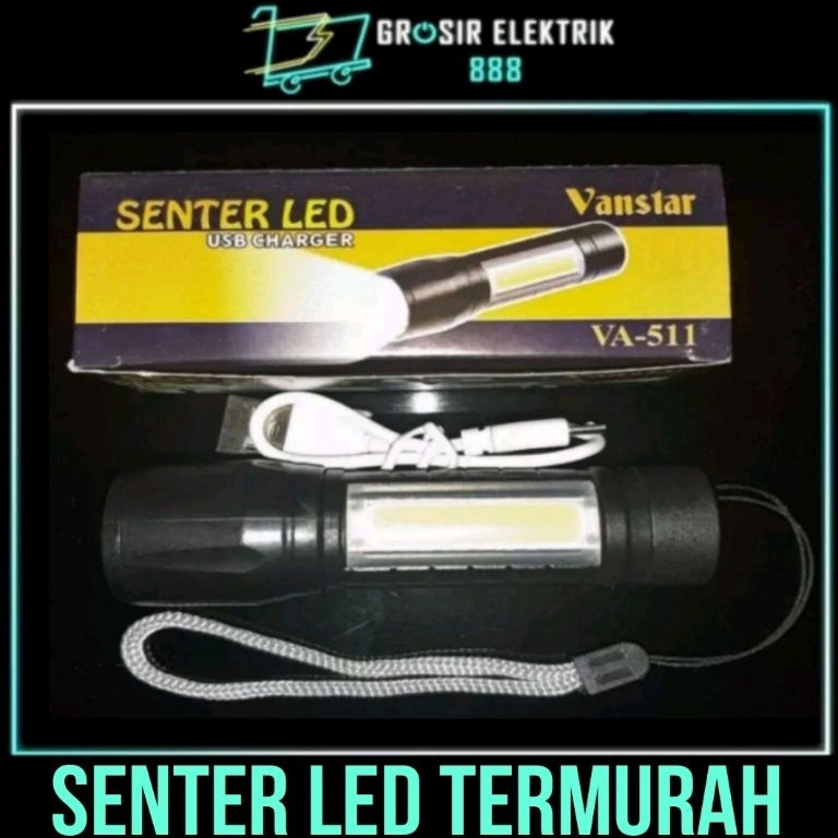 [EF7] Senter LED COB Vanstar VA-511 Flashlight Waterproof ZOOM 94