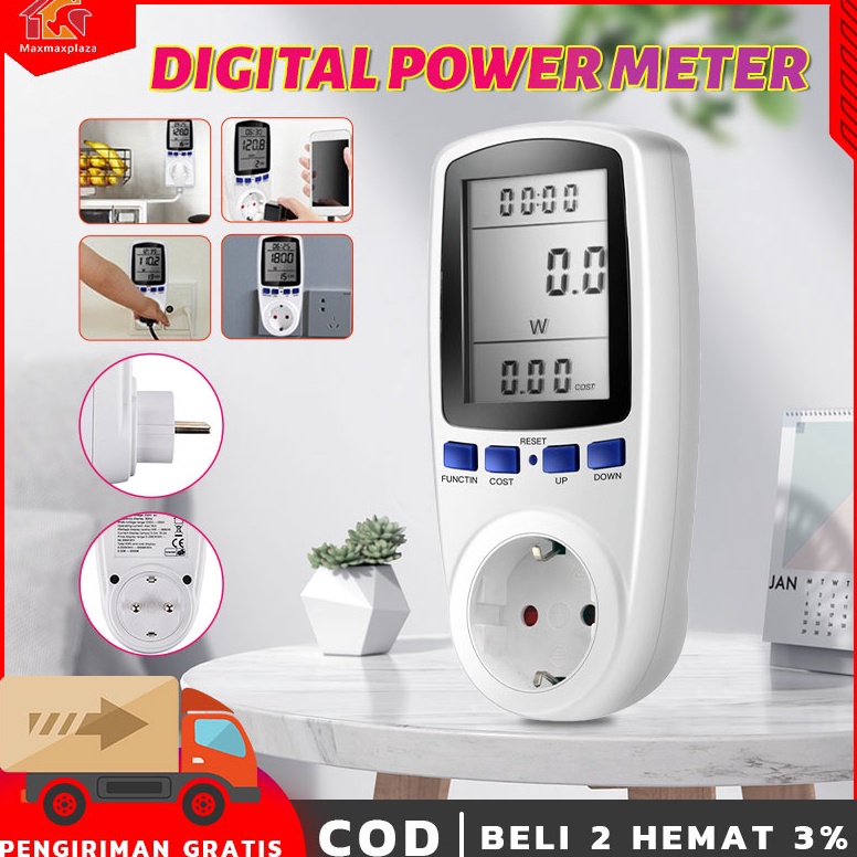 LANGSUNG KIRIM.. Pengukur listrik Kwh digital Power Meter Volt Ampere Watt Meter/WATT METER AC Pengu