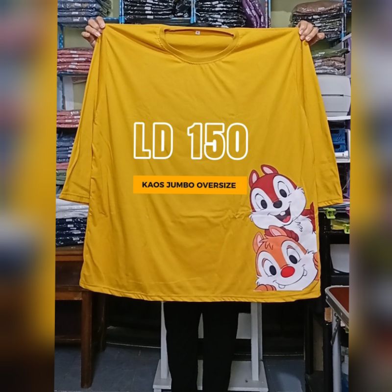 Kaos Lengan Panjang Super Jumbo LD 150 Oversize Big Size Ukuran Besar