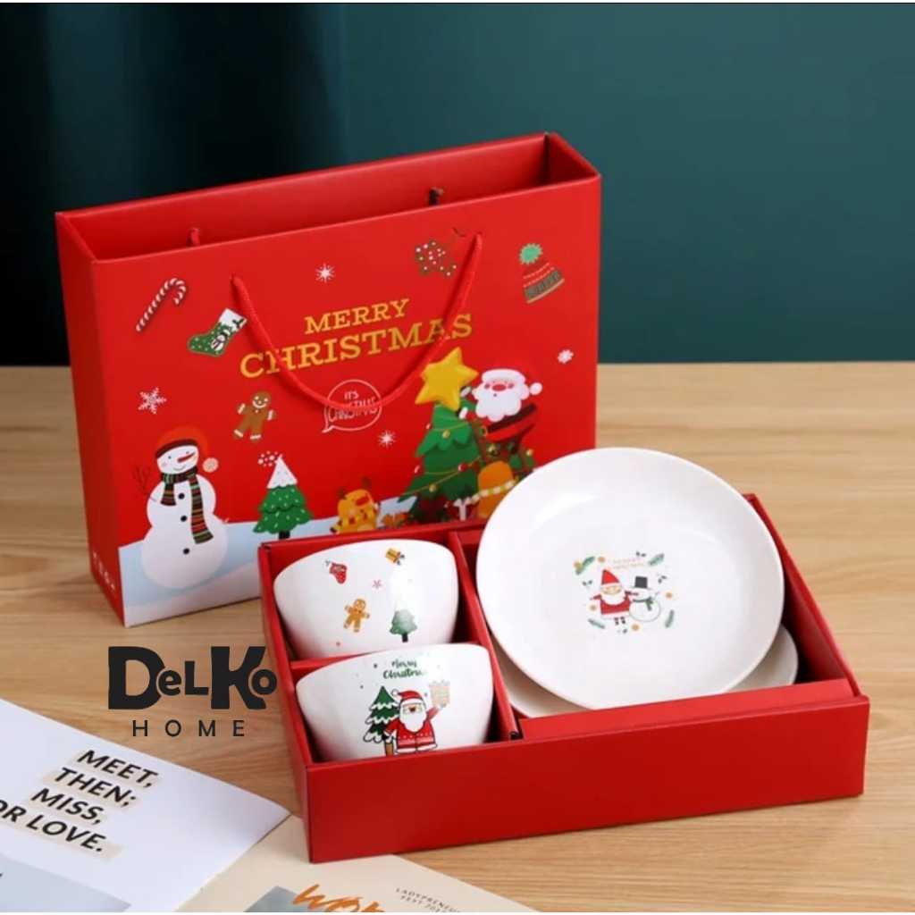 Hampers Kado Natal Christmas gift bowl set