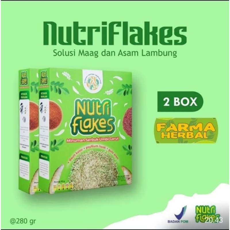 

BEST SELLER!!! Nutriflakes Sereal Umbi Garut Solusi Penderita Asam Lambung Maag Kronis Gerd 1 Box