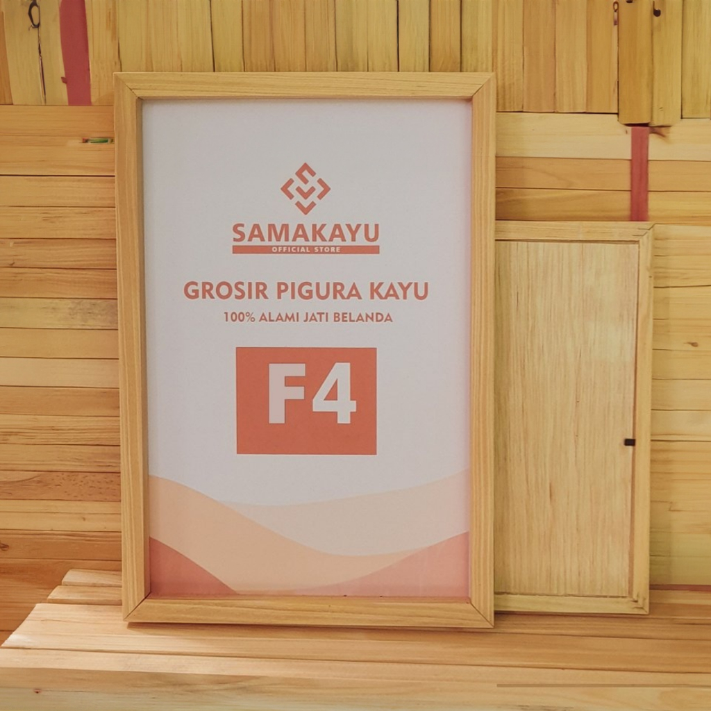 Bingkai Foto Kayu Pigura Kayu F4 / Bingkai Kayu / Frame Kayu Jati Belanda