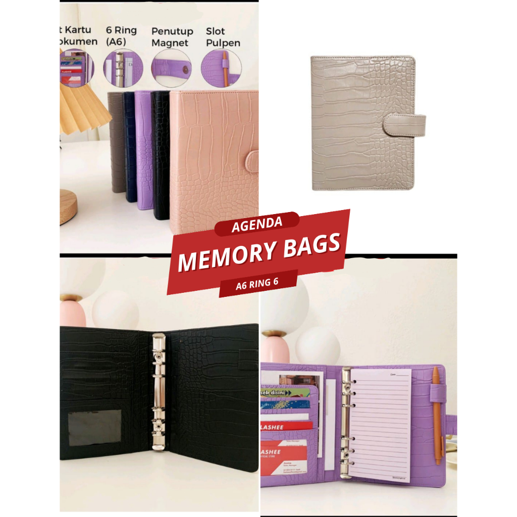 

Binder Polos A6 Eksklusif Croco A6 6 Ring Agenda A6 Croco 6 Ring Binder Organizer Berkualitas Termurah 2023