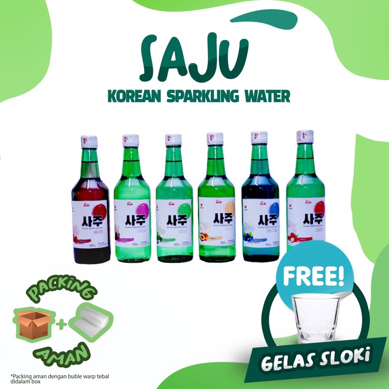 

43 SAJU KOREAN SPARKLING WATER / soju halal / mojiso soju free sloki halal 100% ljh7a