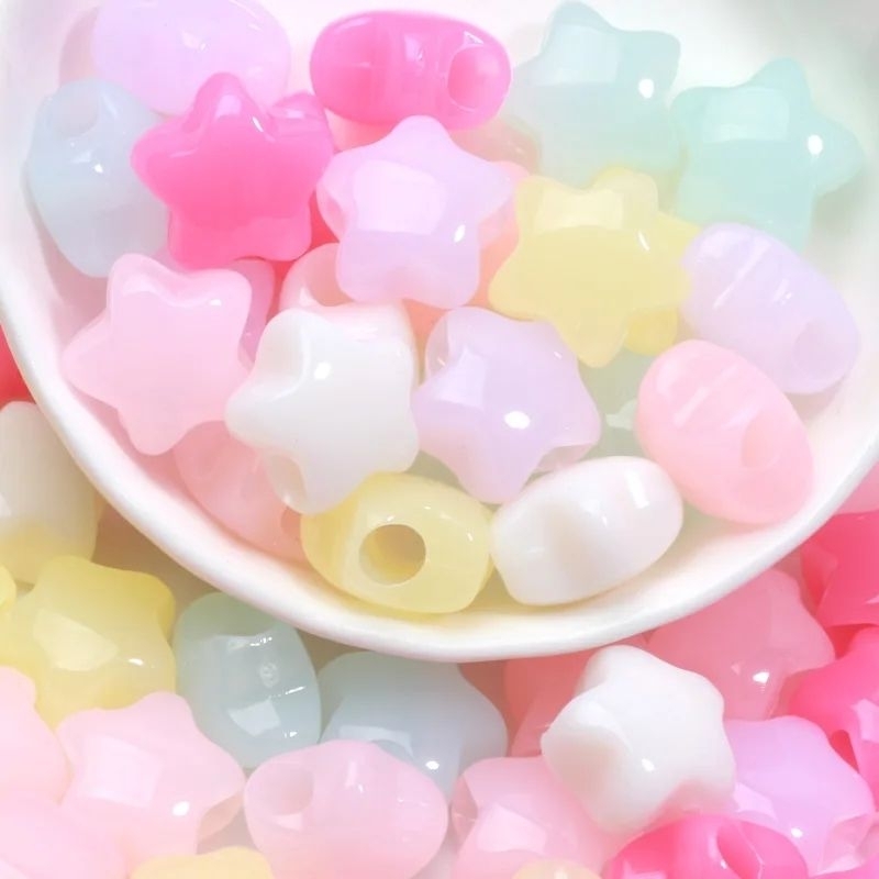 10gr Mote Manik Ice Jelly Bintang Gembul / Jelly Akrilik Beads / Bahan Gelang Kalung Kerajinan Tangan
