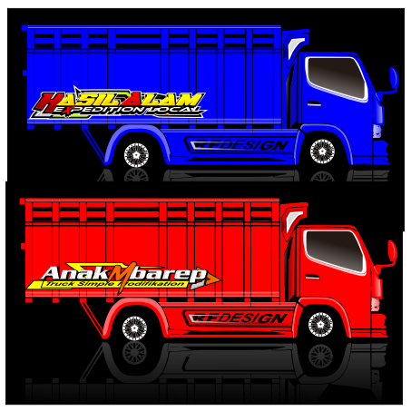 stiker sticker decal bak truk canter giga dutro