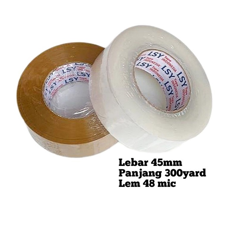 

[PRODUK 7KQTN81] lakban bening / coklat jumbo 300yard full KUALITAS DAIMARU tebal 48 micron ↑Laris