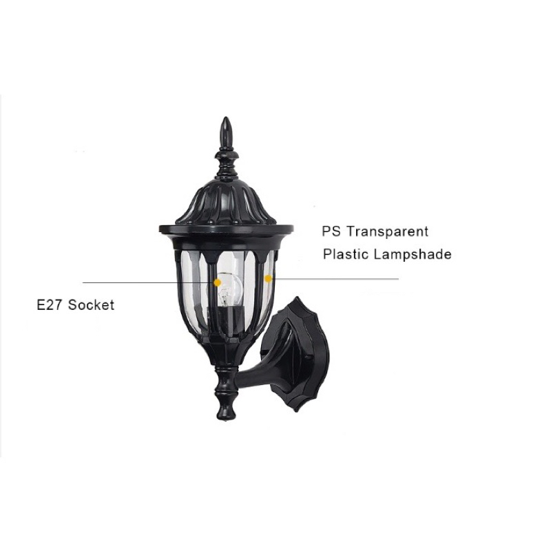 LAMPU DINDING OUTDOOR MINIMALIS/ LAMPU TEMPEL/ LAMPU TAMAN KLASIK/ LAMPU PILAR 0095