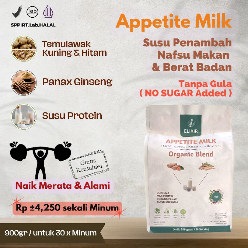 Elixir Appetite Milk Susu Penambah Nafsu Makan Penambah Berat Badan