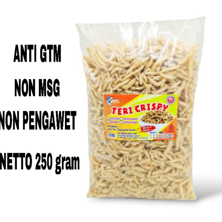 

COD Teri Crispy +250g Kualitas Super-Teri Krispi sintamel- lauk Teri Crspy- oven teri crispy-teri medan- teri jepang crispy -teri korea-MPASI BAYI-NON MSG - IKAN TERI- RUFANI KENDUY 9488