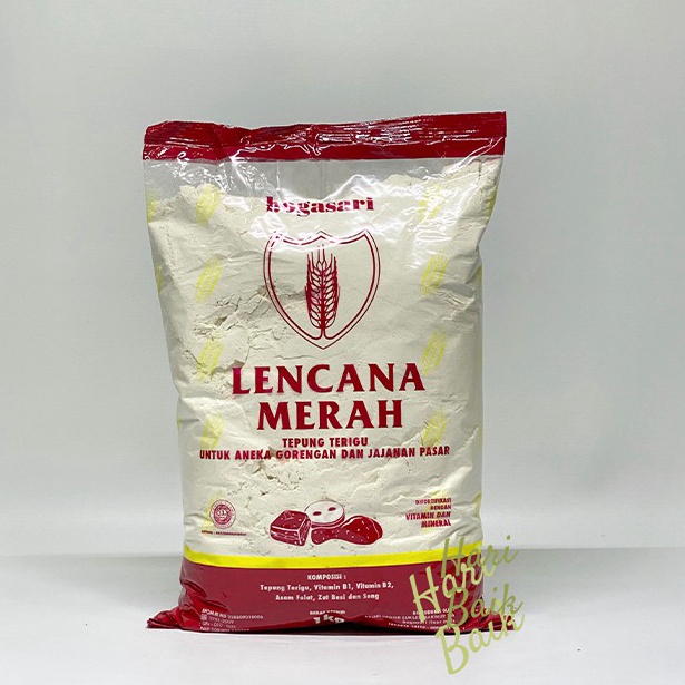 

[PRODUK LN9M8100] Tepung Terigu Lencana Merah 1kg 8bpmy