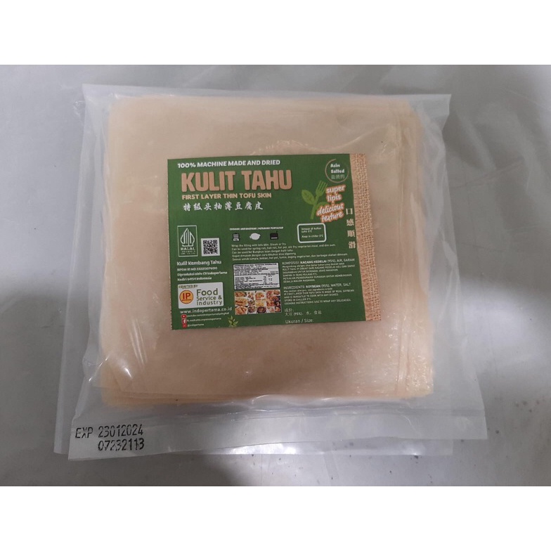

[✵H62(] Kulit Tahu Potongan 10 cm isi 100 lembar HALAL [38]