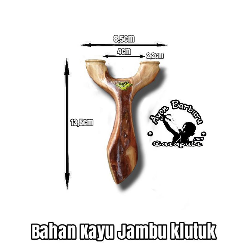 ketapel OTT dari bahan kayu JAMBU KLUTUK/Ayon Catapult