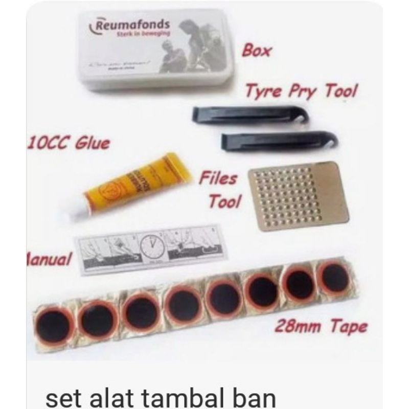 set tambal ban dalam sepeda praktis tanpa bakar tinggal pakai