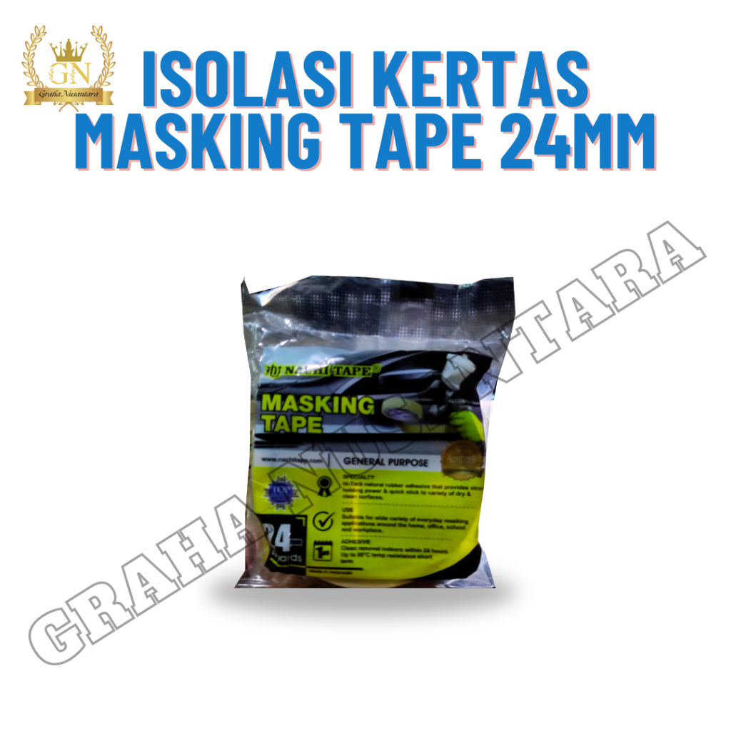 

Lakban Kertas/Masking Tape Nachi 24mm x 20y