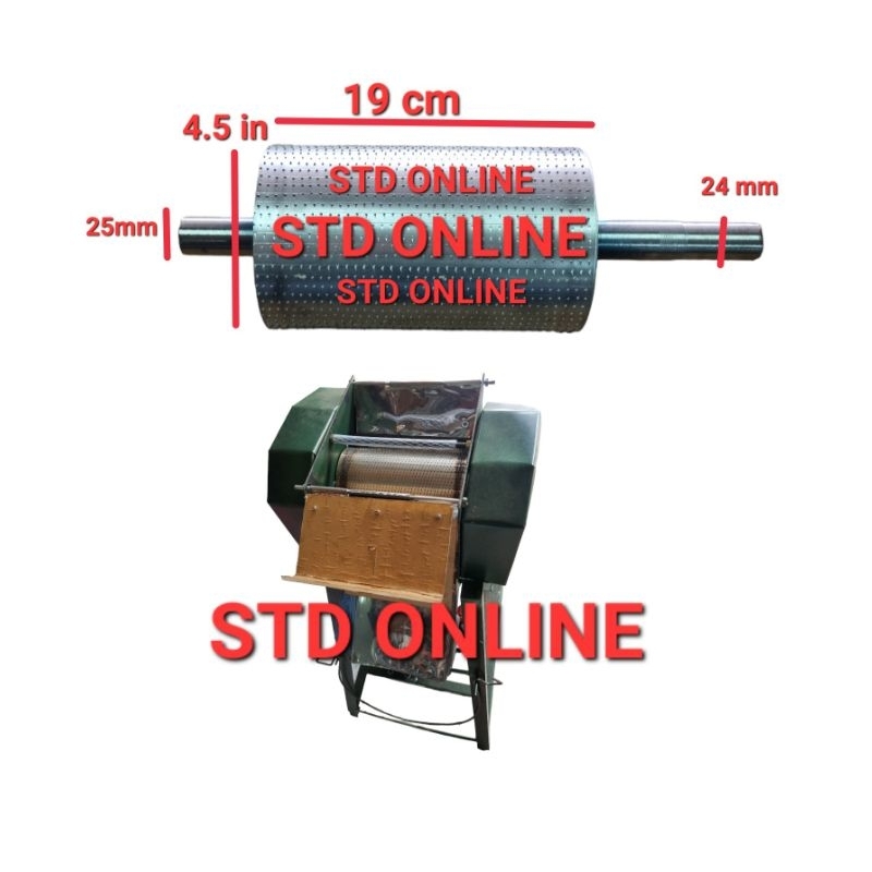 Roll parutan 4.5in kokoh roll besar mata parutan kokoh ( spare part roll parutan)