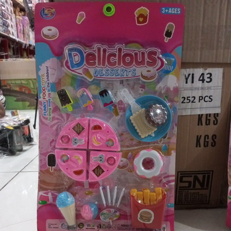 Mainan aneka makanan penutup/delicious desserts press LM 7