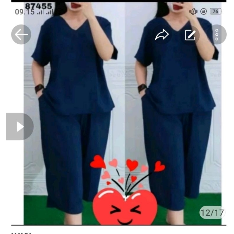 SETELAN POLOS ANDIN / SET ANDIN KATUN RAYON / SETELAN ANDIN JUMBO XXL