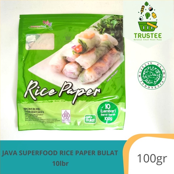 

Java Super Food Rice Paper / Kulit Lumpia Bulat 10 Lembar HALAL 100gr 3644