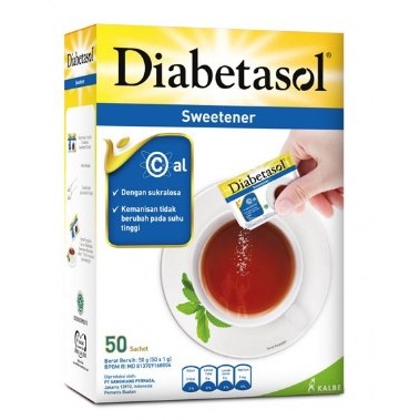 

DIABETASOL ZERO CALORIE SWEETENER 50 PCS - GULA
