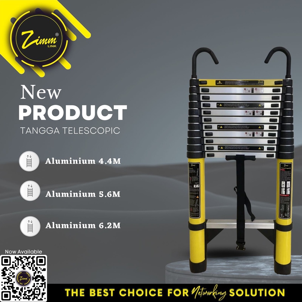 Tangga Teleskopik Singgle Produk Zimmlink [5,6 Meter]