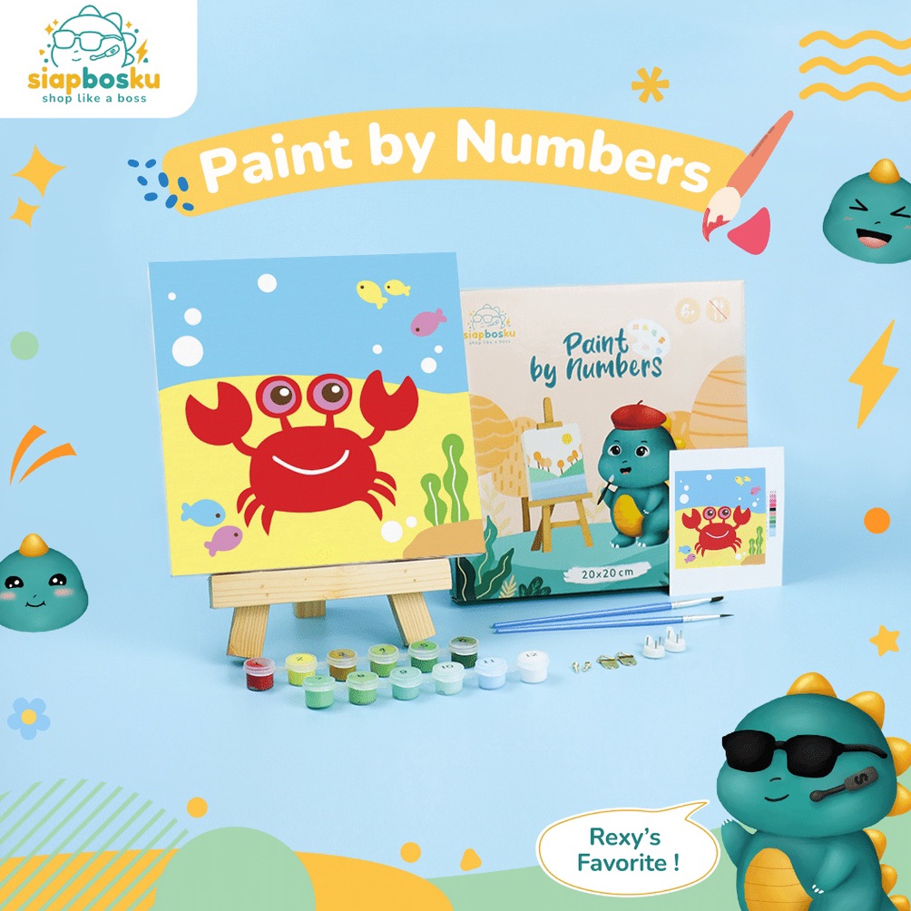 

FA7183 KANVAS LUKIS BINATANG UNTUK ANAK CANVAS PAINTING BY NUMBER FOR KIDS 20x20 CM TERMASUK CAT KUAS FRAME KAYU SIAP LUKIS - ANIMAL 2 SERIES 4545