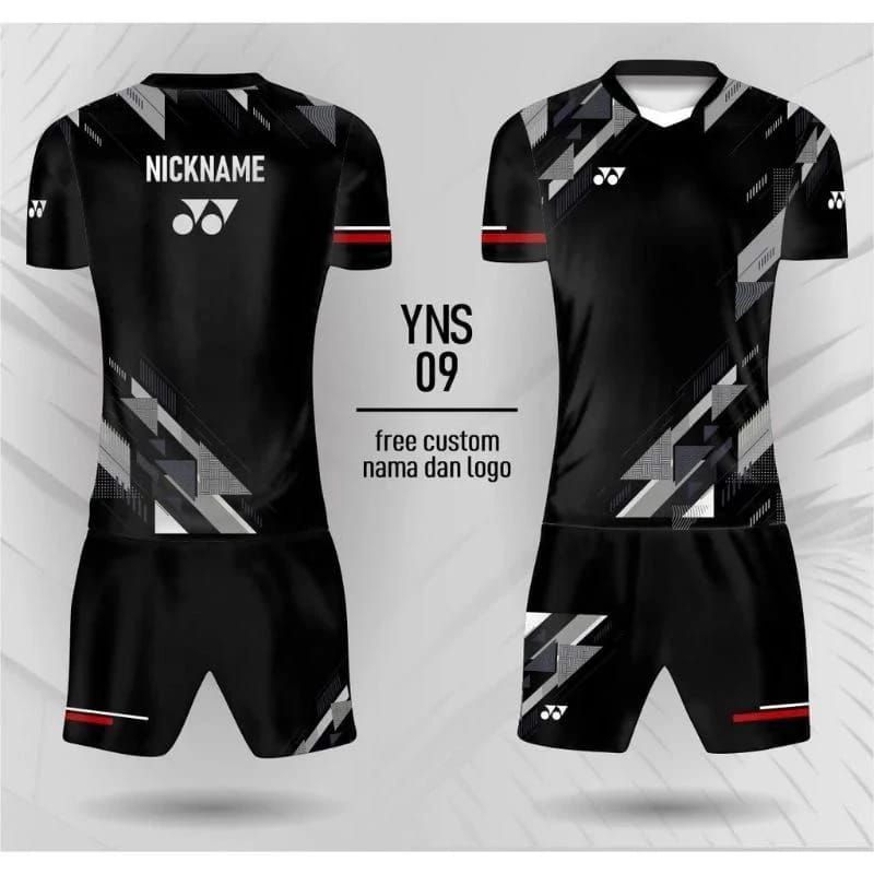 Jersey badminton setelan Yonex unisex pria wanita free custom nama