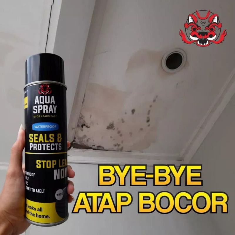Aqua Spray Anti Bocor Cairan Untuk Menambal Bocor Atap pipa paralon dll.