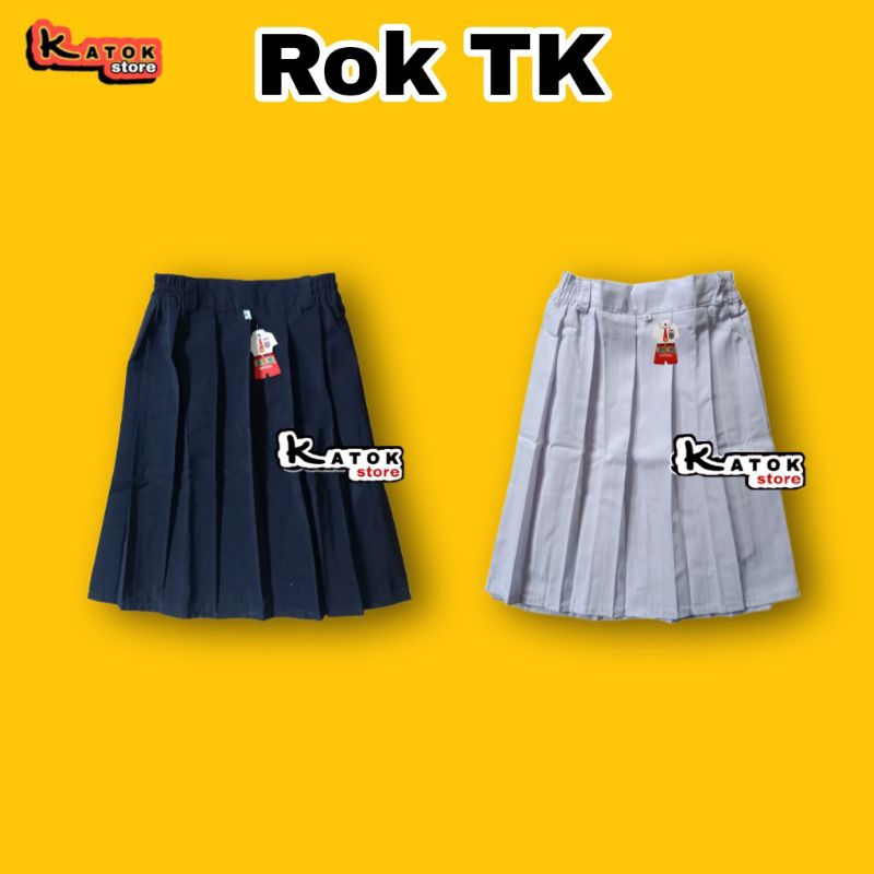 Rok Pendek Anak TK PAUD Rok Sekolah Warna Hitam Putih