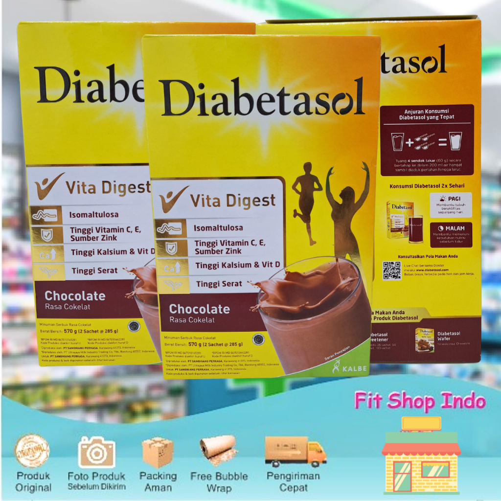 

Diabetasol Vita Digest Coklat 570gr (2 Sachet @285gr)