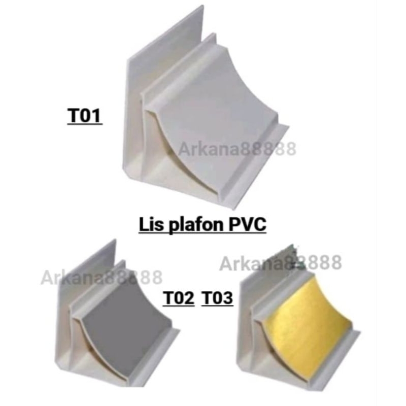 lis plafon / list plafon sudut pvc / lis profil plafon
