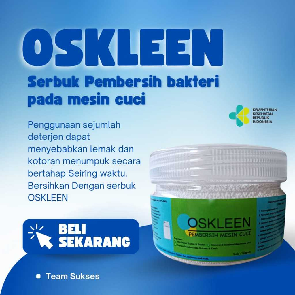 OSKLEEN Bubuk Detergen Pembersih Kotoran Mesin Cuci 250gr