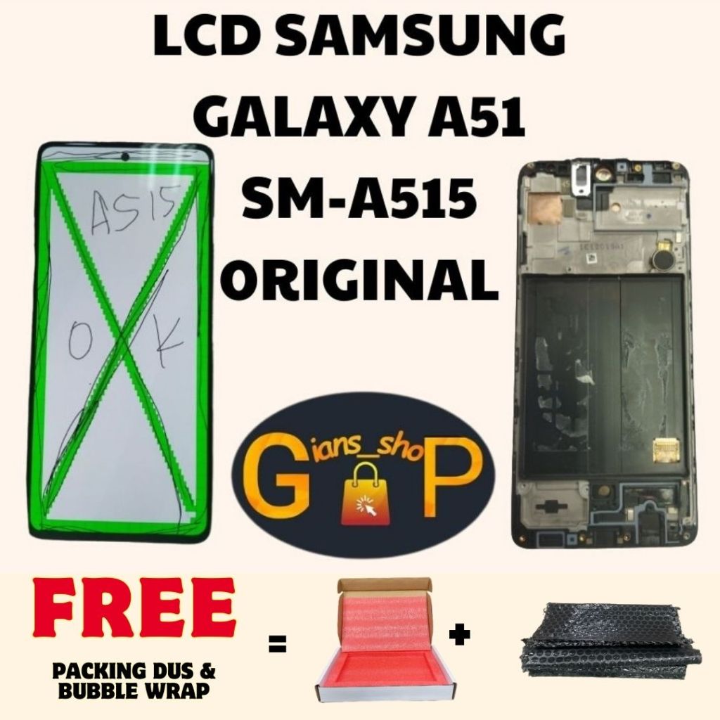 LCD SAMSUNG GALAXY A51 - A515 ORIGINAL SECOND COPOTAN 2ND